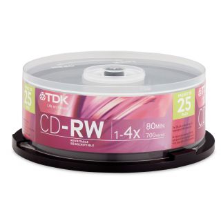 TDK 4x CD RW Media TDK CD, DVD & Blu ray Media