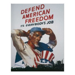 Defend American Freedom ~ Uncle Sam Poster