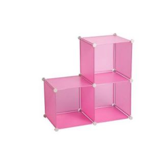 Honey Can Do 143 qt. Storage Cubes Bin Pink (3 Pack) SFT 02166