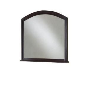 30 in. H x 32 in. W Framed Wall Mirror in Espresso MD M1201