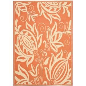 Safavieh Courtyard Terracotta/Natural 4 ft. x 5 ft. 7 in. Area Rug CY2961 3202 4