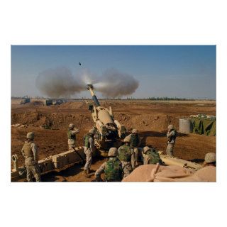 Howitzer Gun Crew United States Marine Corps Poster