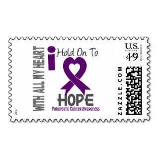 Pancreatic Cancer I Hold On To Hope Postage Stamps