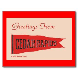 Cedar Rapids Iowa   Greetings   Retro Vintage Art Postcards
