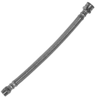DANCO 3/4 in. FIP x 3/4 in. FIP x 18 in. Stainless Steel Braided Water Heater Supply Line WFF 118 PP