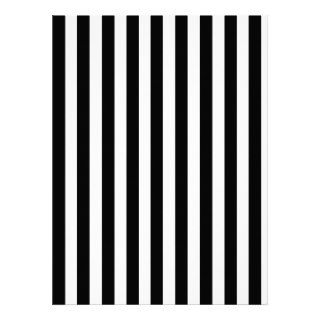 Mod Black and White Stripes Pattern Invitation