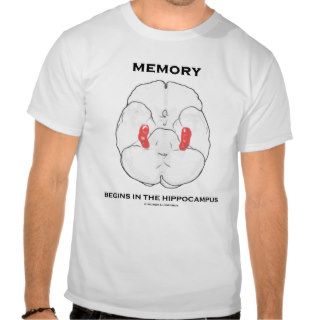 Memory Begins In The Hippocampus (Psychology) Tshirts