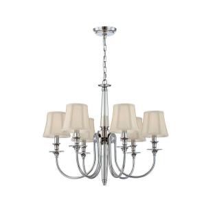 World Imports Mona Collection 6 Light Polished Nickel Chandelier 25772 YOW