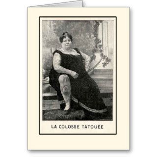 La Colosse Tatouee Cards and Postcards