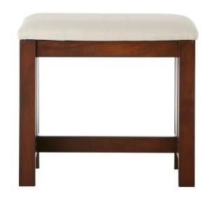 Home Decorators Collection Abigails Mission 21 in. W Chestnut Vanity Bench 1238500970