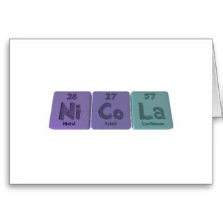 Nicola  as Nickel Cobalt Lanthanum Greeting Cards