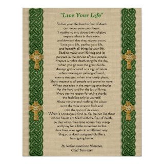 "Live Your Life"  by Chief Tecumseh Print