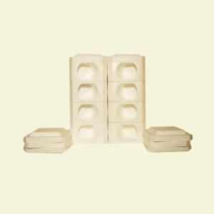 Border Blocks 8 Point Octagon 1 Landscaping Timber High White Blocks and Covers (16 peices) OCT1SWH