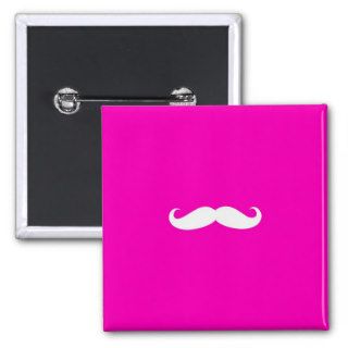 Girly Neon Hot Pink Handlebar Mustache
