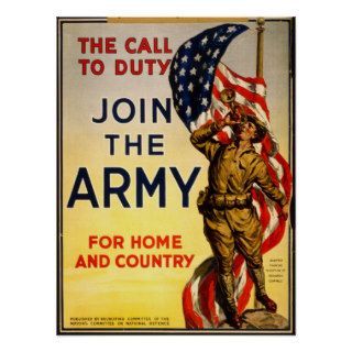 WWI American recruiting poster