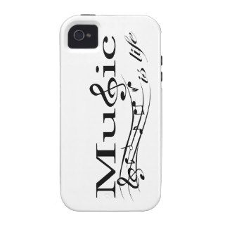 Music is Life (black) Case Mate iPhone 4 Covers
