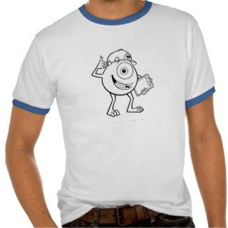 Black and White Mike   Monsters Inc Tee Shirt