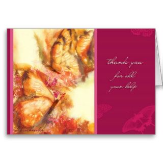 thank you for all your help butterflies greeting card