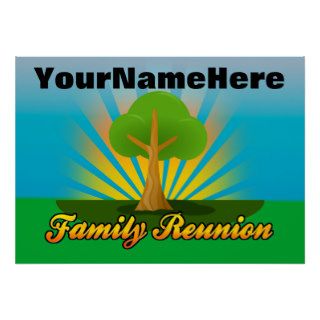 Personalized Family Reunion Sign Poster