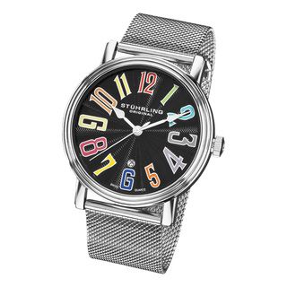 Stuhrling Original Men's Roulette Rainbow Mesh Bracelet Watch Stuhrling Original Men's Stuhrling Original Watches