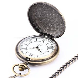 Classic Retro Copper Case Mens Gabriel FOB Chains Quartz Pendant Pocket Watch Watches