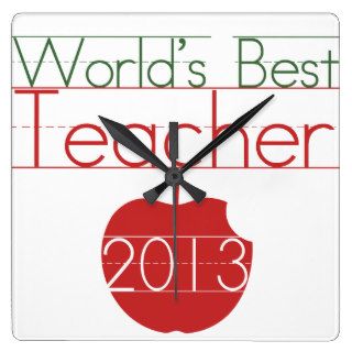 Worlds Best Teacher 2013 Clocks