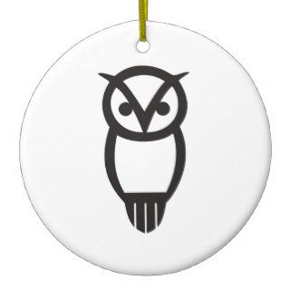 Chi Omega Silhouette Owl Christmas Ornaments