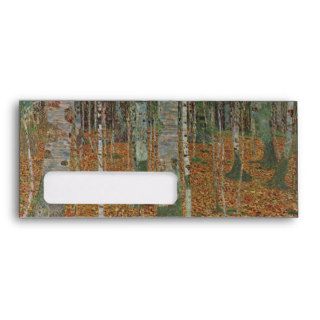 Birch Forest by Gustav Klimt, Vintage Art Nouveau Envelope