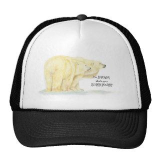 Super Power Bipolar Humor Quote Polar Bear Animals Hat