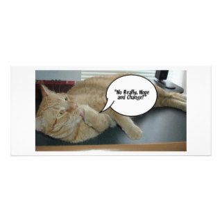 Hope and Change/Cat Humor Custom Rack Card
