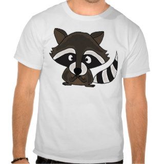 UU  Funny Raccoon Cartoon Art Tee Shirt