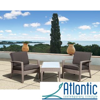 Mykonos Grey Deluxe 3 piece Balcony Set Atlantic Sofas, Chairs & Sectionals