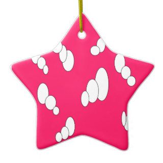 triple bubble bright pink pattern christmas ornament