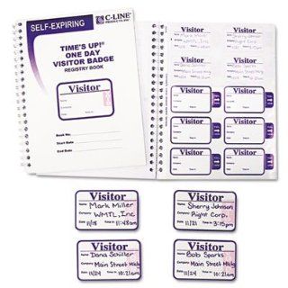 C Line 97009   Time's Up Self Expiring Visitor Badges w/Registry Log, 2 x 3, White, 150/Box  Uninterrupted Power Supplies 