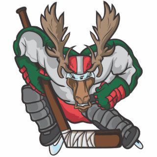 Hockey Moose Mascot Sculpture Photo Sculpture