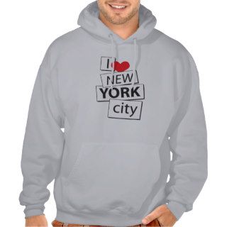 I Love New York City Hooded Sweatshirts