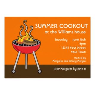 Summer Cookout Party Personalized Invite