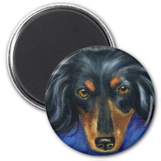 Dachshund Dog Breed Art   Hallie Fridge Magnets