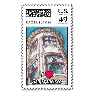 Postage Stamp   San Francisco (I heart) sketch