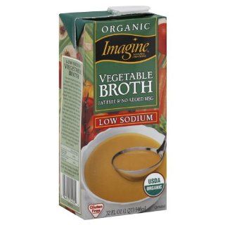 Imagine Broth Vegetable Organic Low Sodium 32.0 OZ (Pack of 2)  Packaged Vegetable Soups  Grocery & Gourmet Food