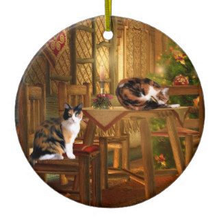 Calico kitties Christmas Christmas Ornaments