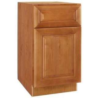 Home Decorators Collection Assembled 15x28.5x21 in. Desk Height Base Cabinet with 1 Door in Laguna Cinnamon DDO15R LCN