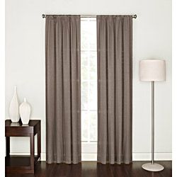 Tavonne Chocolate Sequin 84 Inch Rod Pocket Curtain Panel Curtains