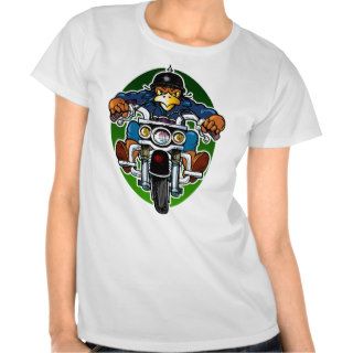 Cartoon Eagle Biker Tshirts