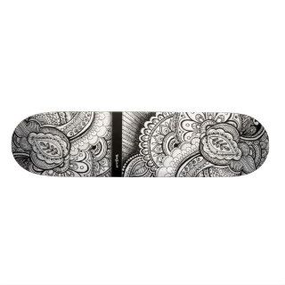Exotic Floral Ethnic Henna Moroccan Indian Western Skateboard