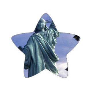 Statue of Liberty  Back View Star Sticker