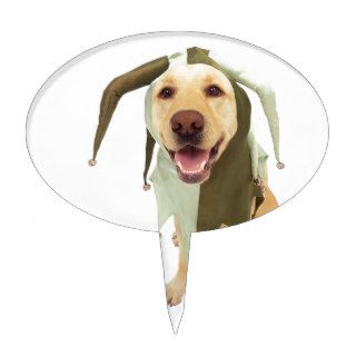 Labrador Muttley Fool Jester Cake Toppers