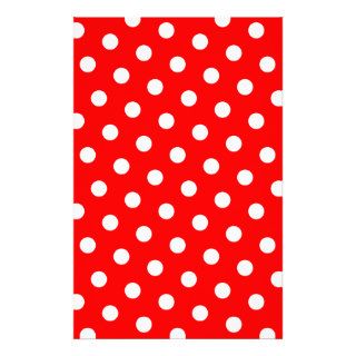 Red and White Polka Dots Stationery Design