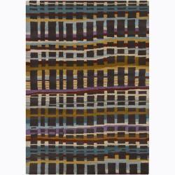 Multicolor Hand Tufted Mandara Abstract Wool Rug (5' x 7') Mandara 5x8   6x9 Rugs