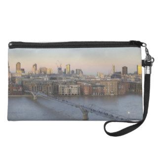 St Pauls Cathedral and City Skyline 2 Wristlet Clutches